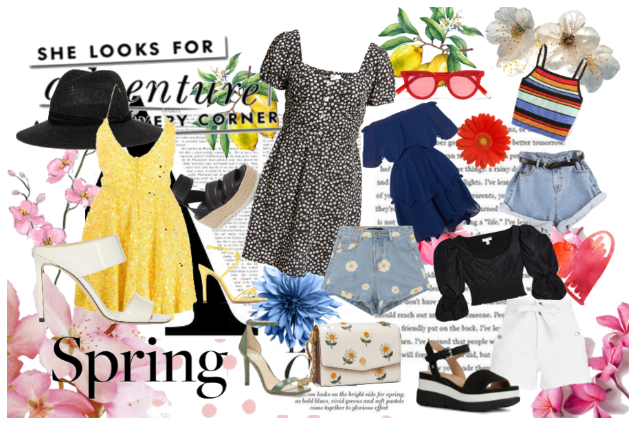Spring-summer outfit collage