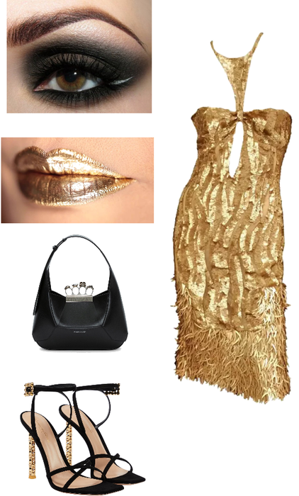 Gold & Black outfit