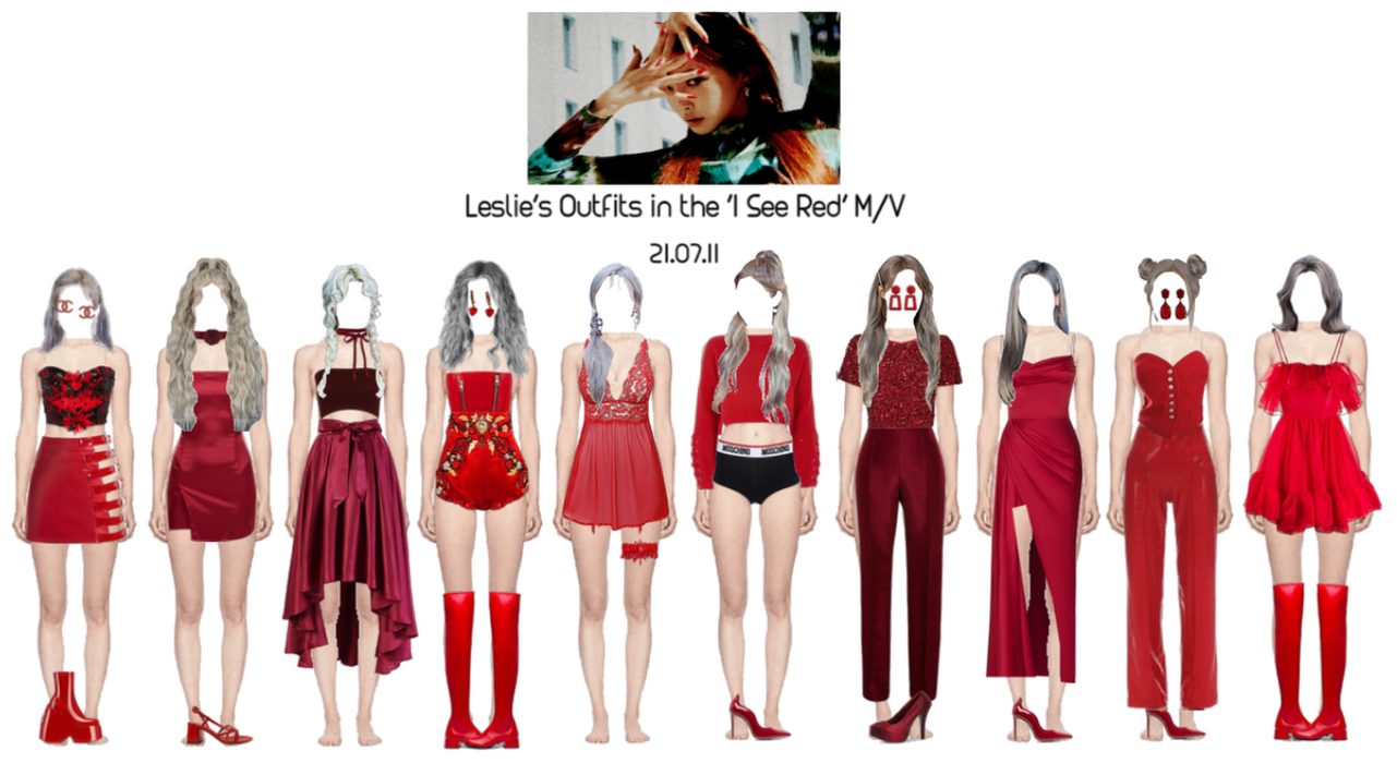 "I See Red" M/V Outfits