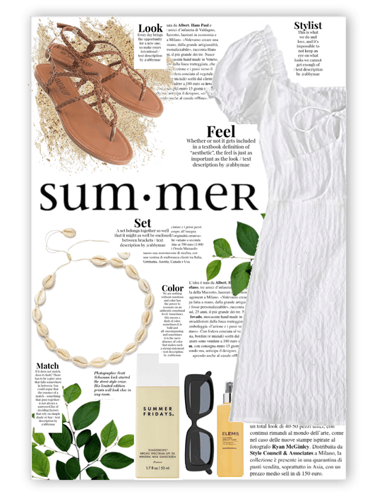 summer - magazine page