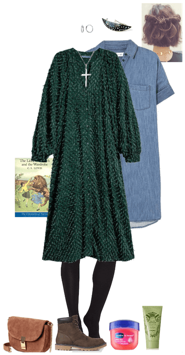 green knit dress (Annie)