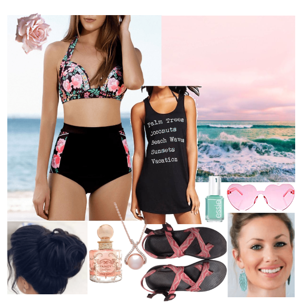 Pink Rose swimsuit