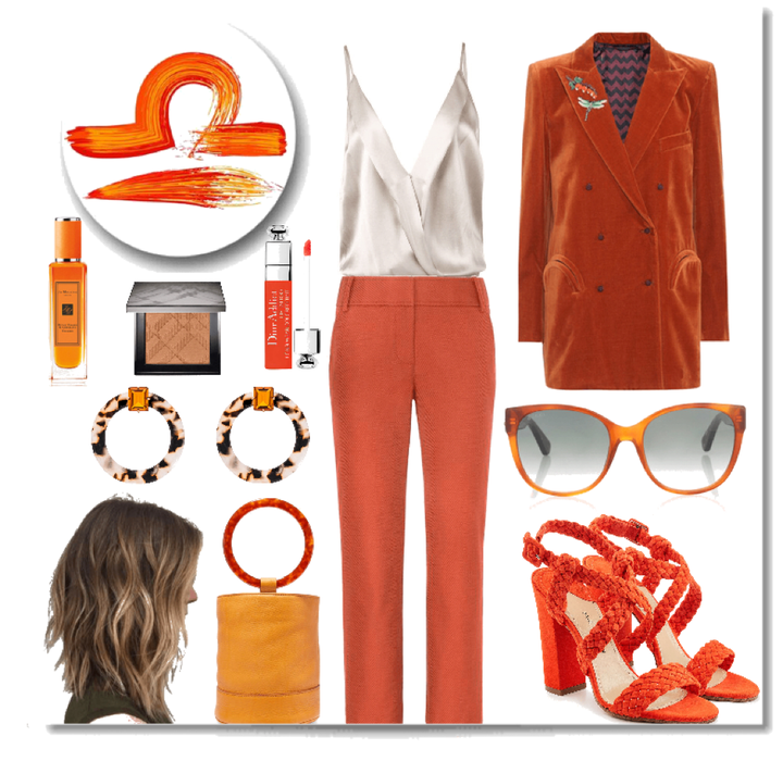 Day look #4 - monochromatic orange