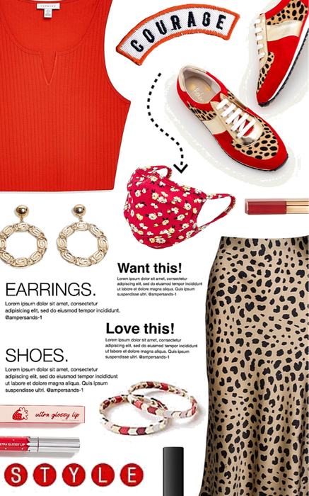 red and animal print