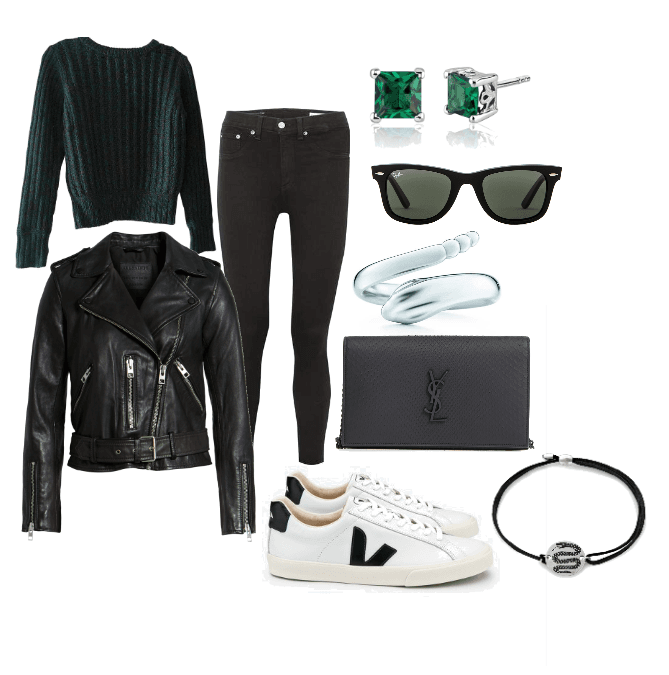 Slytherin inspired casual look