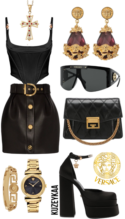 versace black & gold styling