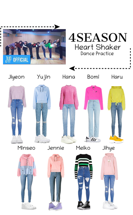 4season Heart Shaker Dance Practice Outfit Shoplook