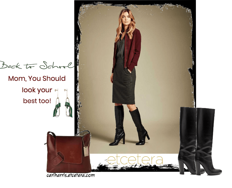 ETCETERA FALL 2018: Sojourn Suede & Knit Jacket, Candid Blouse, with Loden Skirt