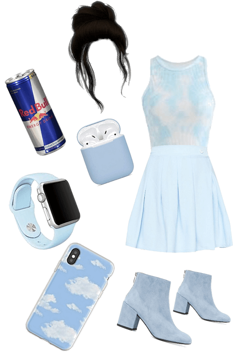 casual pastel blue
