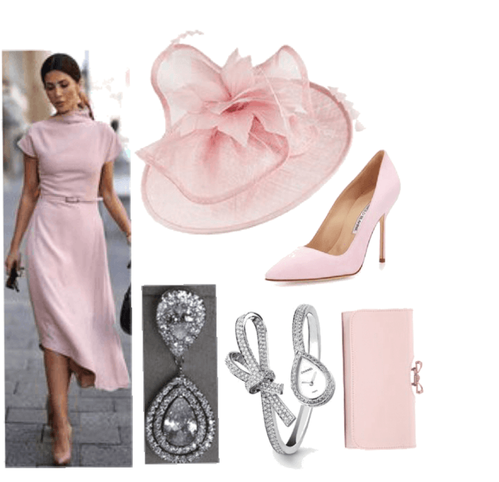 Light Pink Outfit/w Fascinator