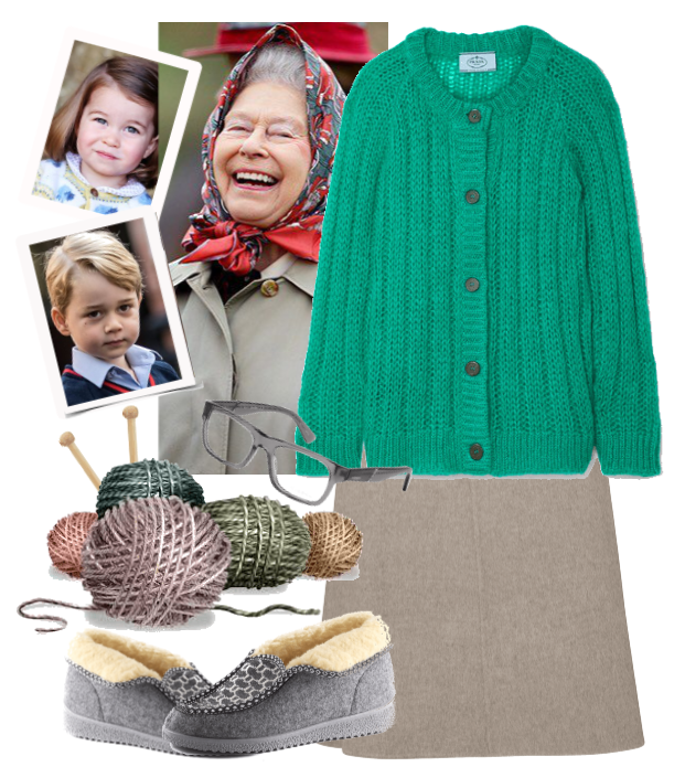 grandmother Lisa knits socks for grandchild)))