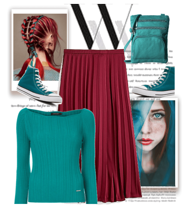 teal on rouge