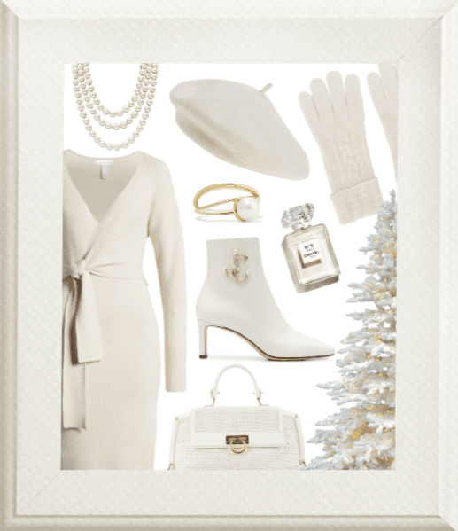 Preppy Winter White Outfit