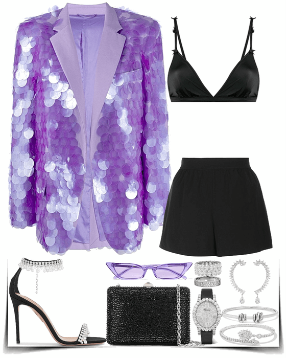 stunning purple blazer look