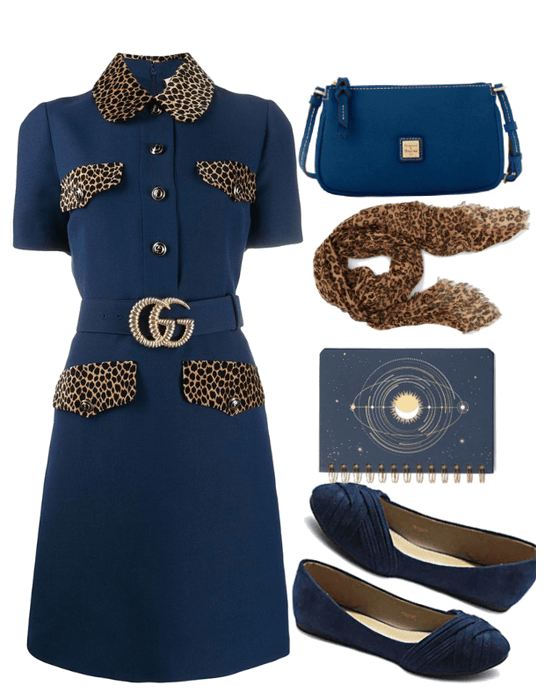 Navy and leopard
