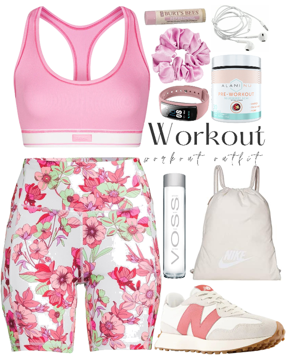 pink workout fit