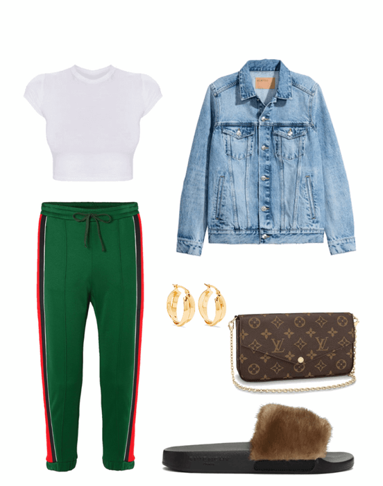 Casual outfit with Gucci jogging pants