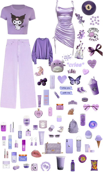 purple girl aesthetic