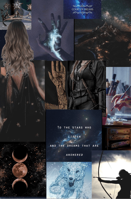 Badly done collage for Feyre Archeron