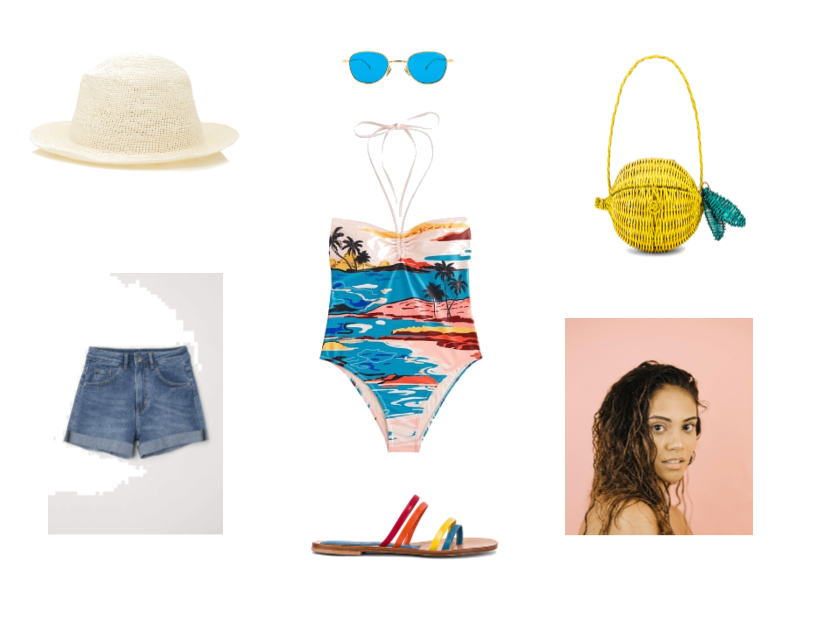 A tropical beach look inspired by the late 80s!