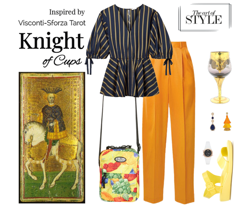 Inspired by Visconti-Sforza Tarot-Knight of Cups
