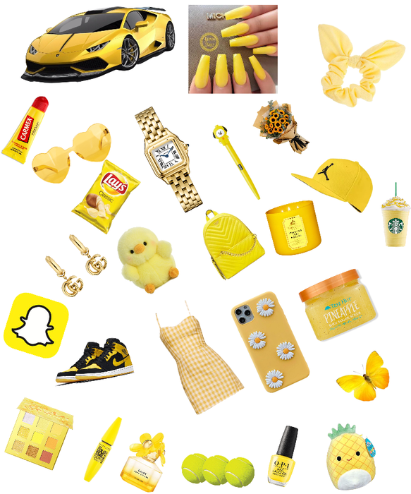 yellow items for school