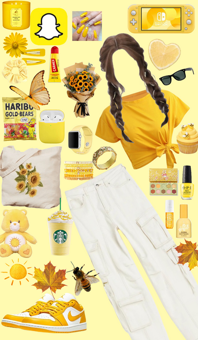 yellow aesthetic  outy