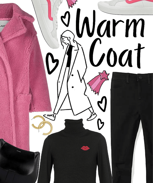 Pink cozy coat