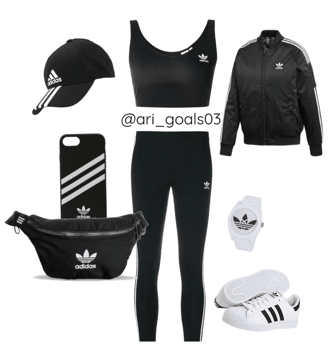 Black and White Adidas