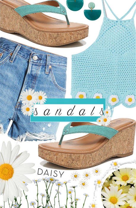 Sandals + Daises