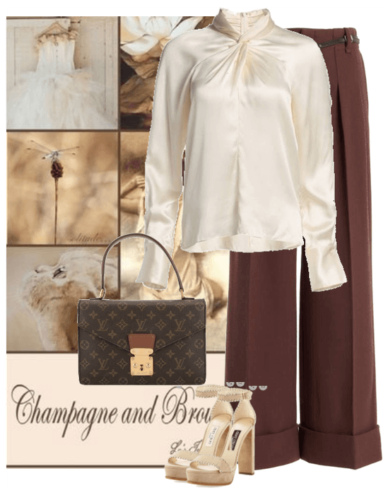 champagne and brown
