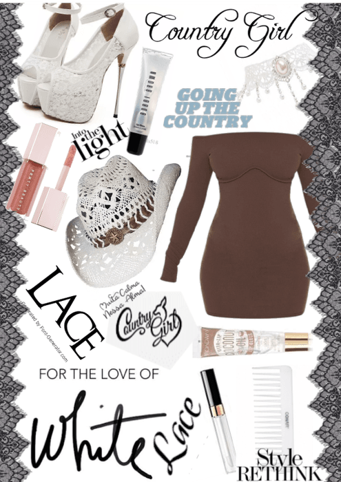 |For Country Style Challenge| Lace, white,brown|