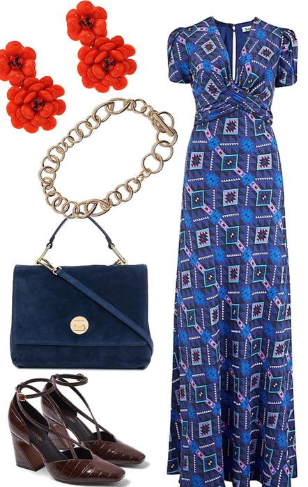 maxi blue with retro vibes