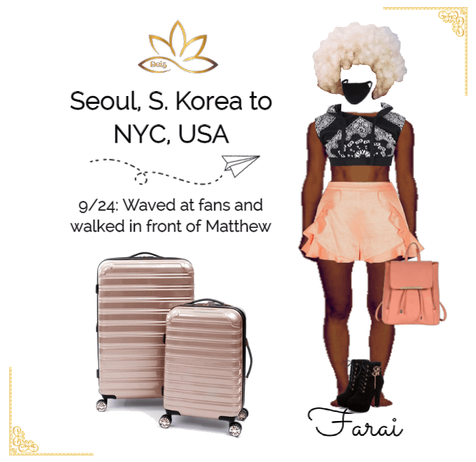 Farai Seoul to NYC Airport Looks