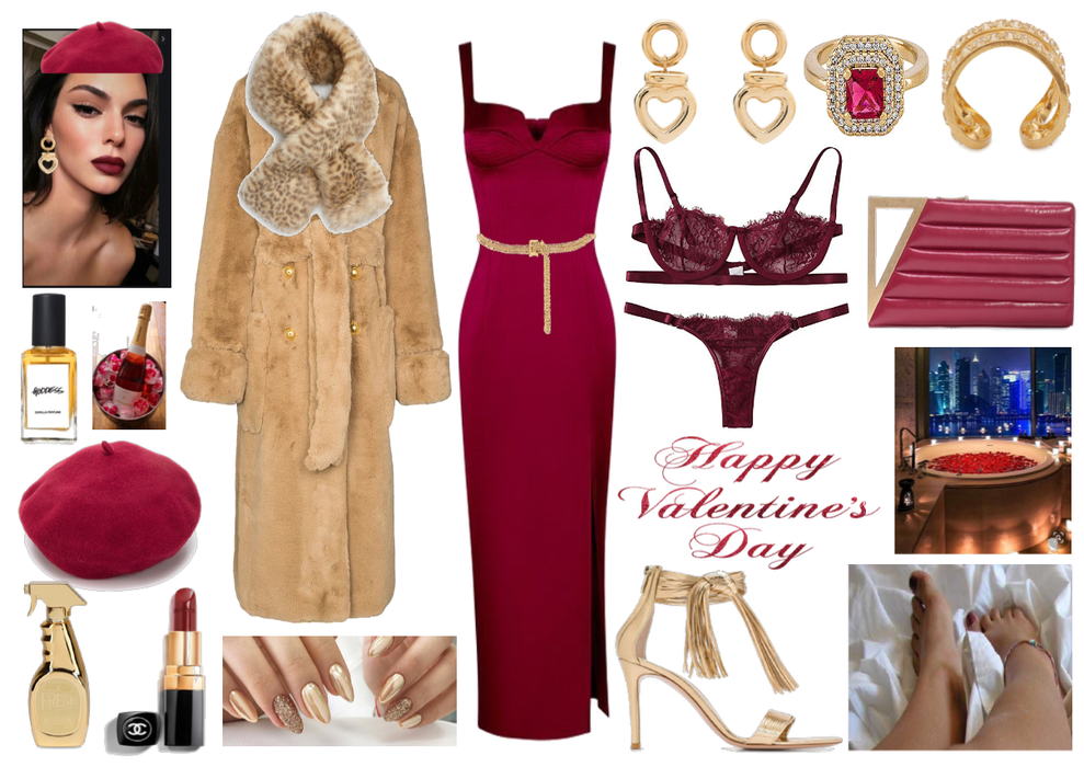 Valentine's glam look: tints of red not trivial!