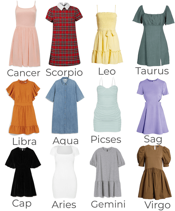Zodiacs as Dresses