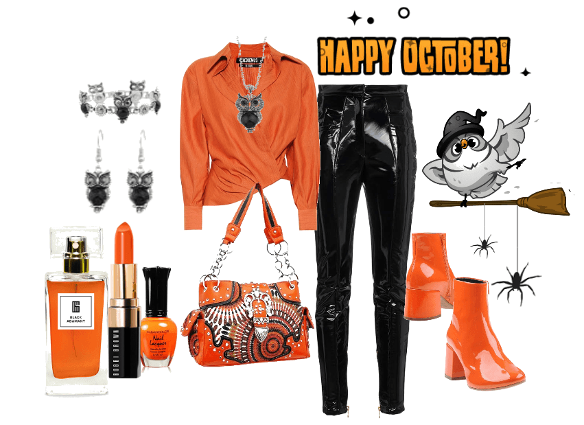 Orange and Black Halloween Outfit