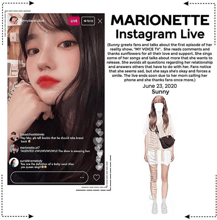 MARIONETTE (마리오네트) [SUNNY] Instagram Live