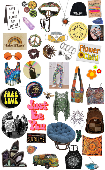 hippie mood board