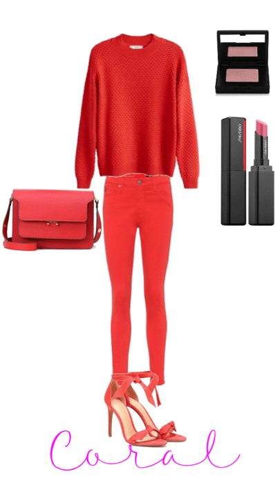 coral outfit