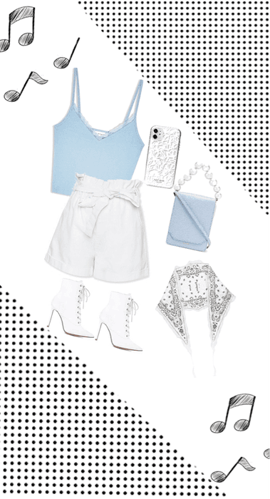 White & Blue Outfit