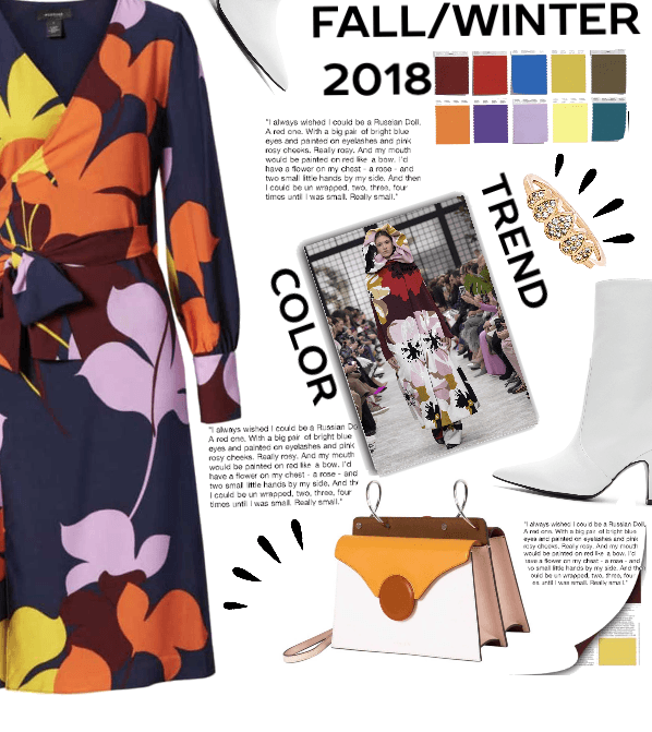 Say hello to F/W 2018 color trend in this Floral Dress