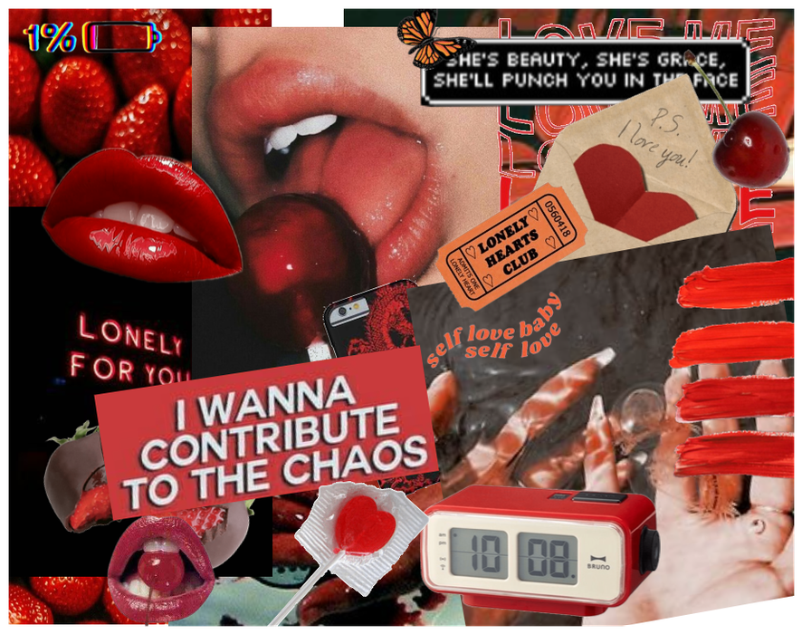 red moodboard