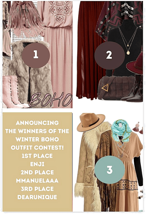 Announcing The Winners of the Winter Boho Outfit Contest
