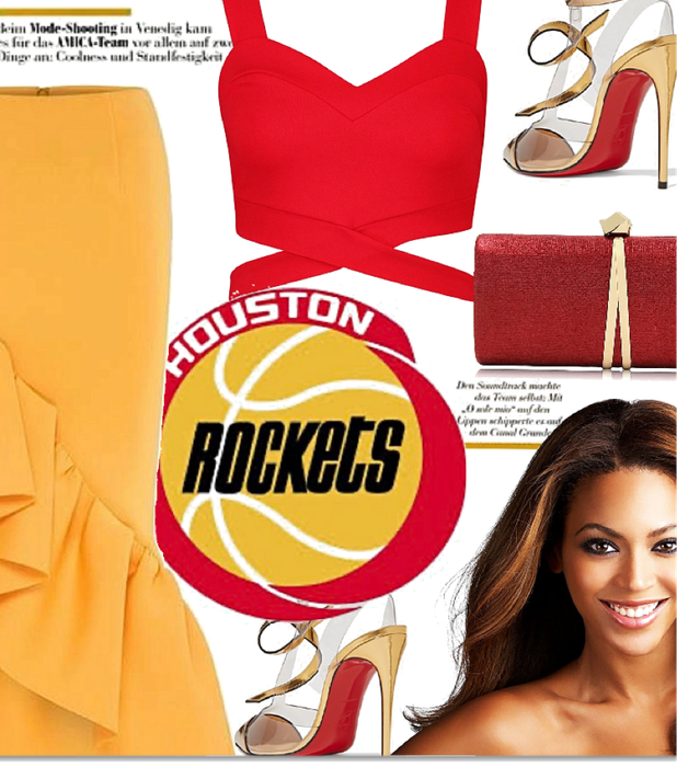 Style Beyonce: NBA all star weekend. Houston rockets