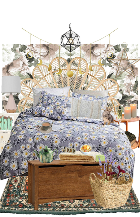 Daisy Floral Cream Bedroom