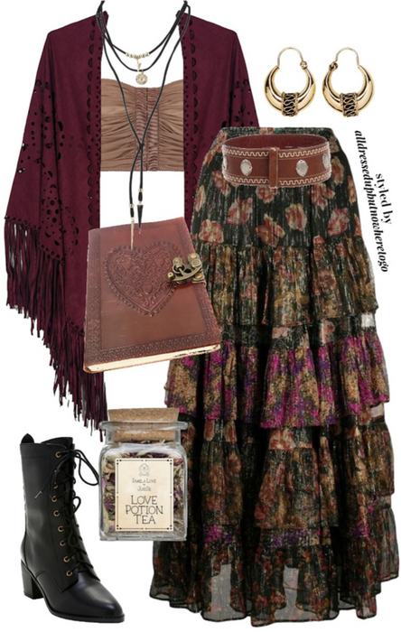 Virtual Styling: Bohemian Shawl & Floral Maxi Skirt
