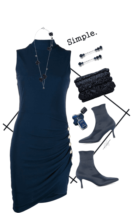 Blue Monochrome Dress Stule for @kalaaaalalove43 ‘s Challenge!