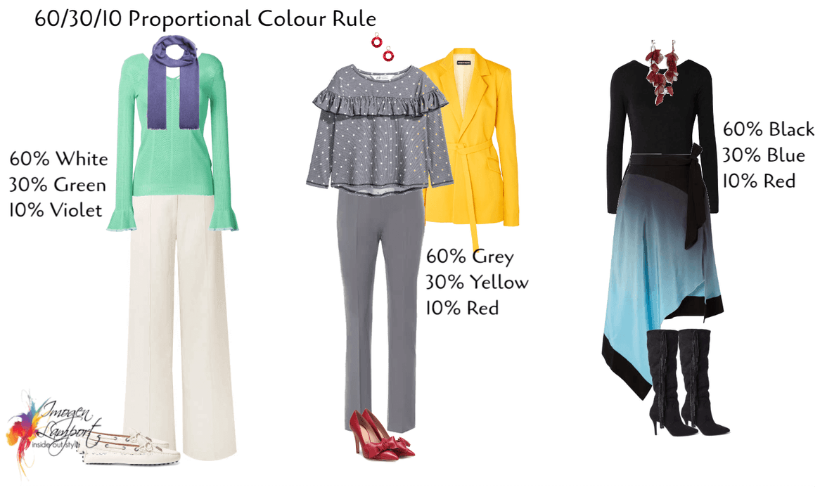 60-30-10 proportional colour rule