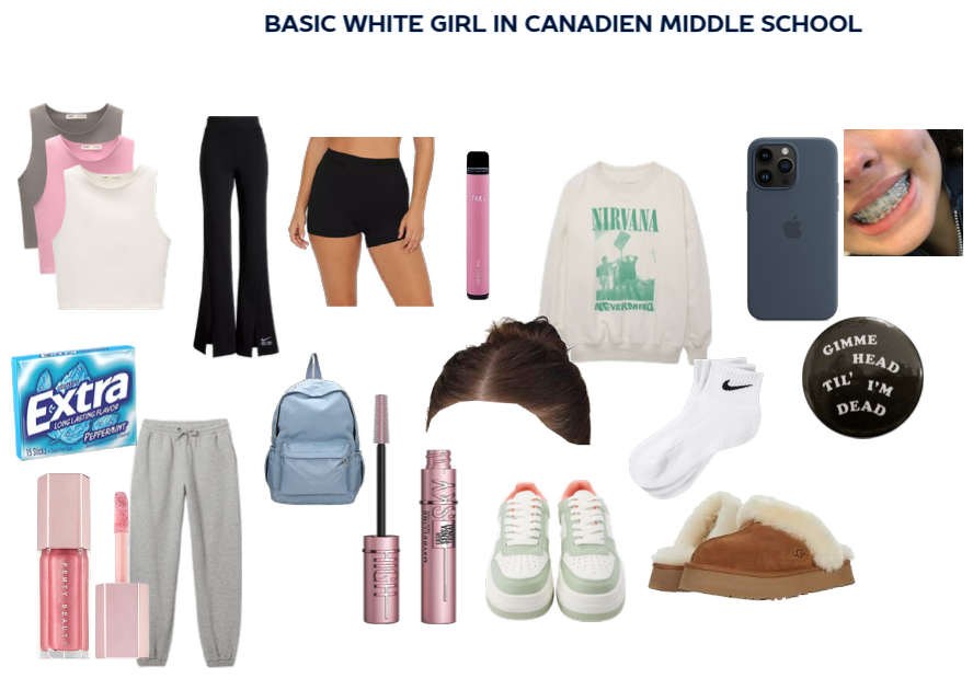 Basic white girl in canadien middle school
